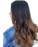 BIG SALE! Ombre 16"-18" Black/Chestnut Brown 130g