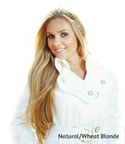 20" long natural medium blonde remy human hair extensions