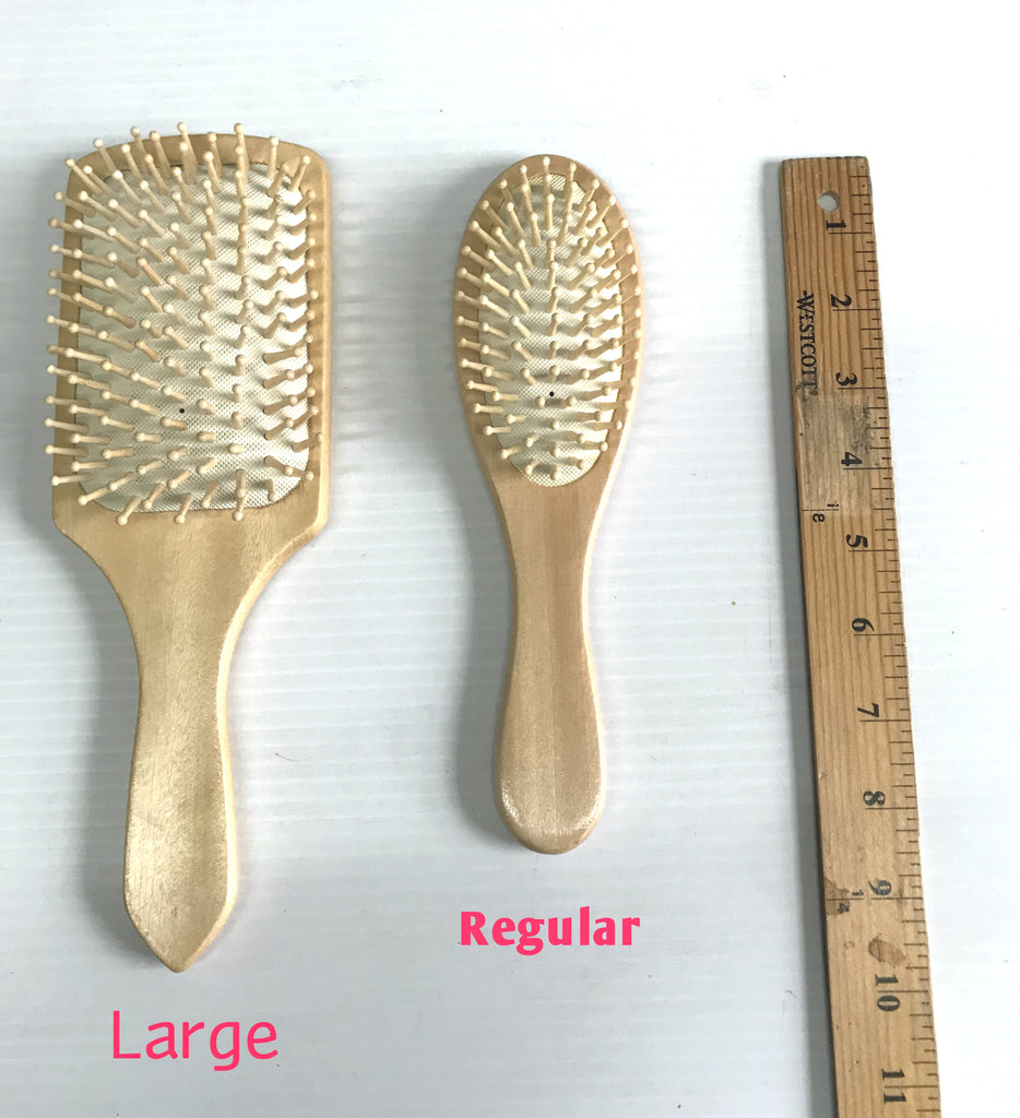 Natural Wood Detangle Cushion Massage Pin Brush