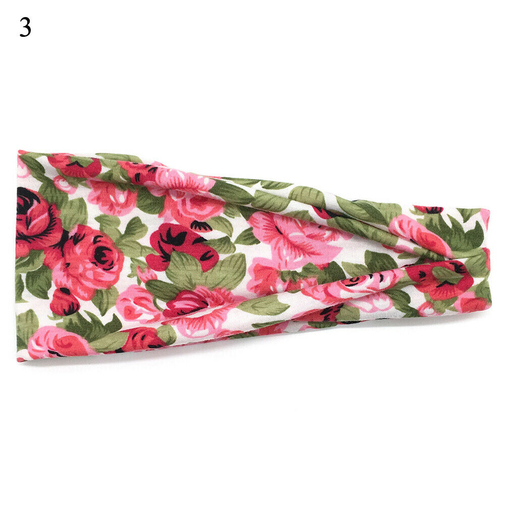 Bandana Headband Hair Wrap Elastic Bohemia Flora Head Band Non Slip or Slide