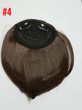 Chocloate brown hair clip on bang