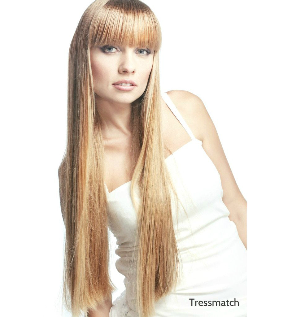 honey blonde 22" hair extensions clip in