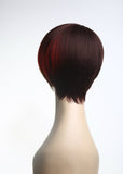 Short pixie wig ombre red yellow