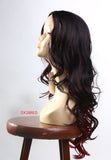 Ombre wig wavy two toned long