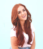 vibrant red burgundy dark auburn hair extensions remy human hair clip in
