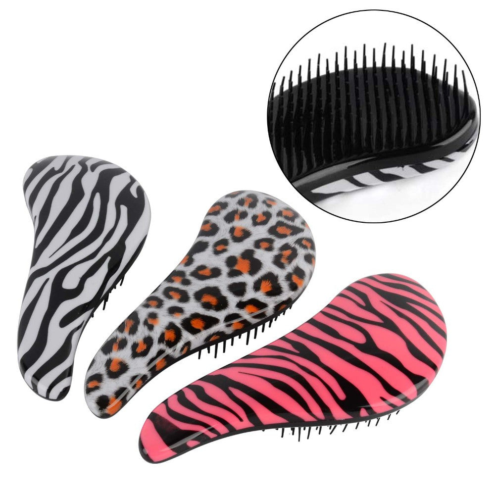 Animal print hair detangle brush