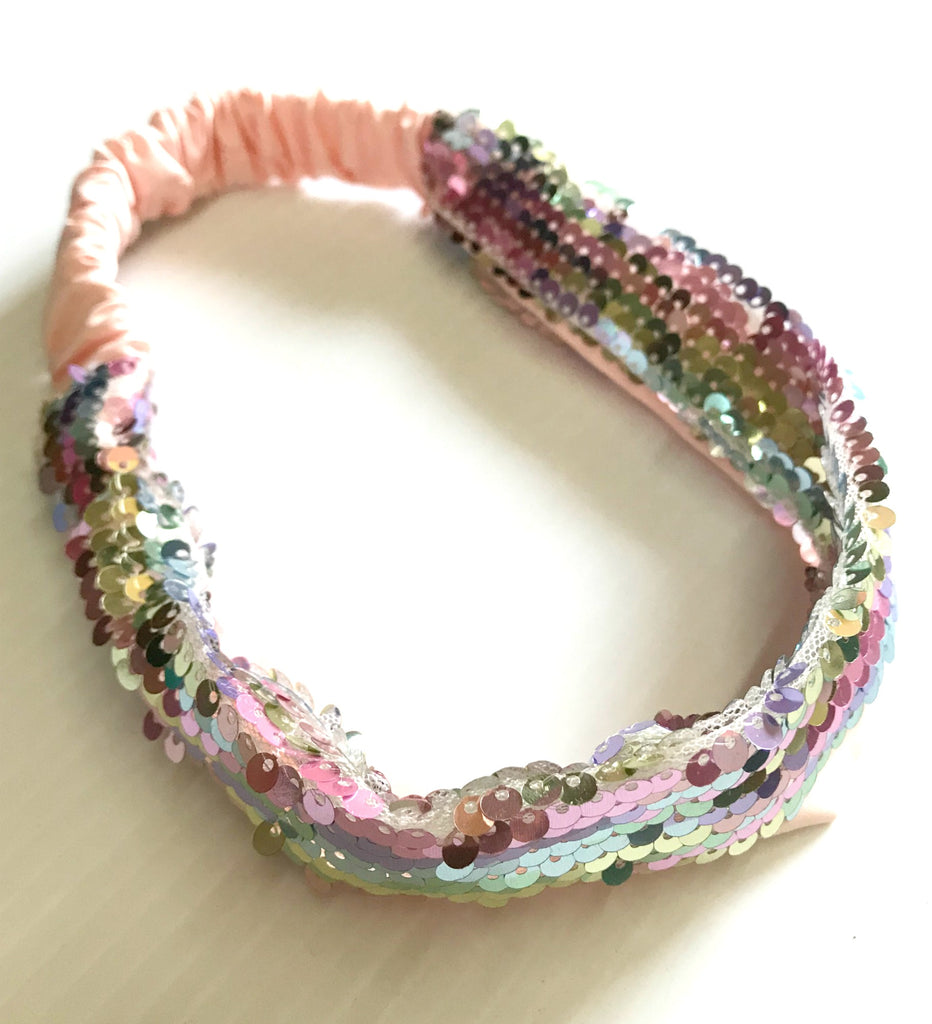 Bandana Headband Hair Wrap Elastic Bohemia Sparkly Head Band Non Slip or Slide