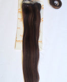 Clip in extensions double drawn wefts