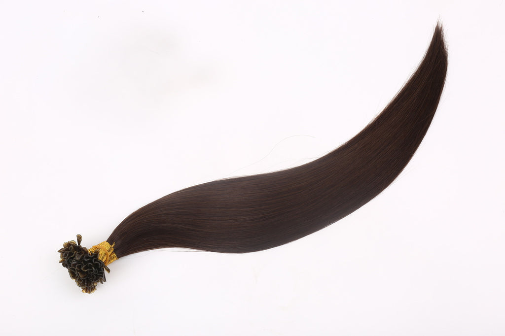16"-18" Mocha Brown Keratin Fusion Hair Extensions