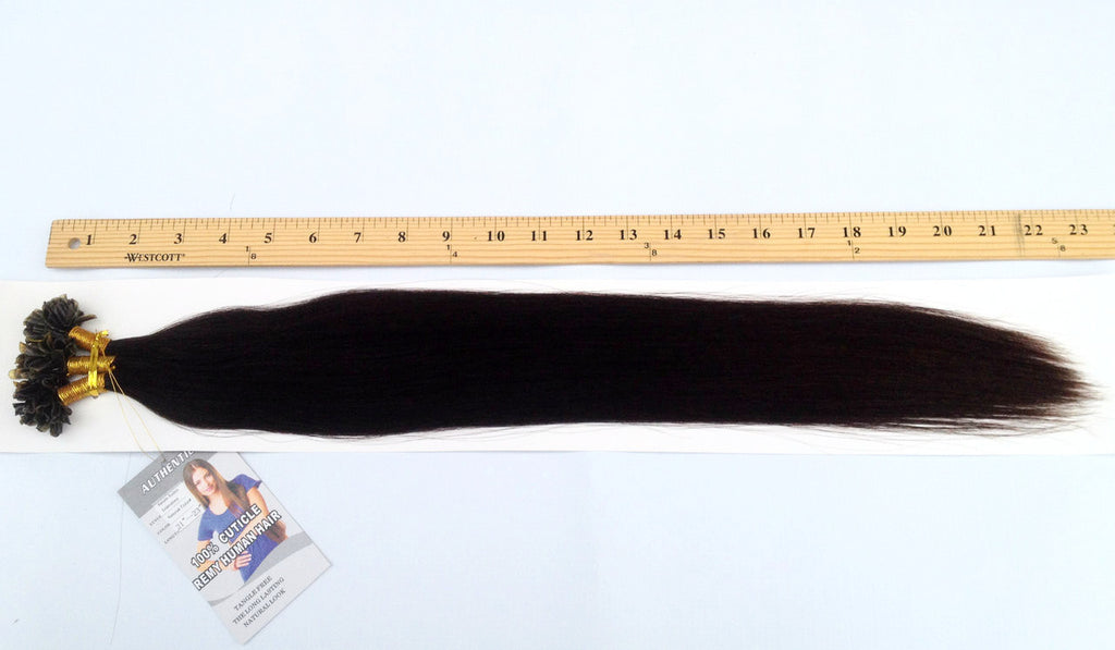 18"-20" Natural Black Keratin Fusion Hair Extensions