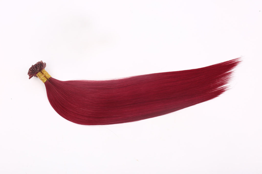 16"-18" Red Keratin Fusion Hair Extensions