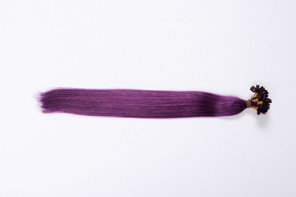 14"-16" Purple Keratin Fusion Hair Extensions