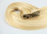 remy human hair ginger blonde highlights hair extensions clip in