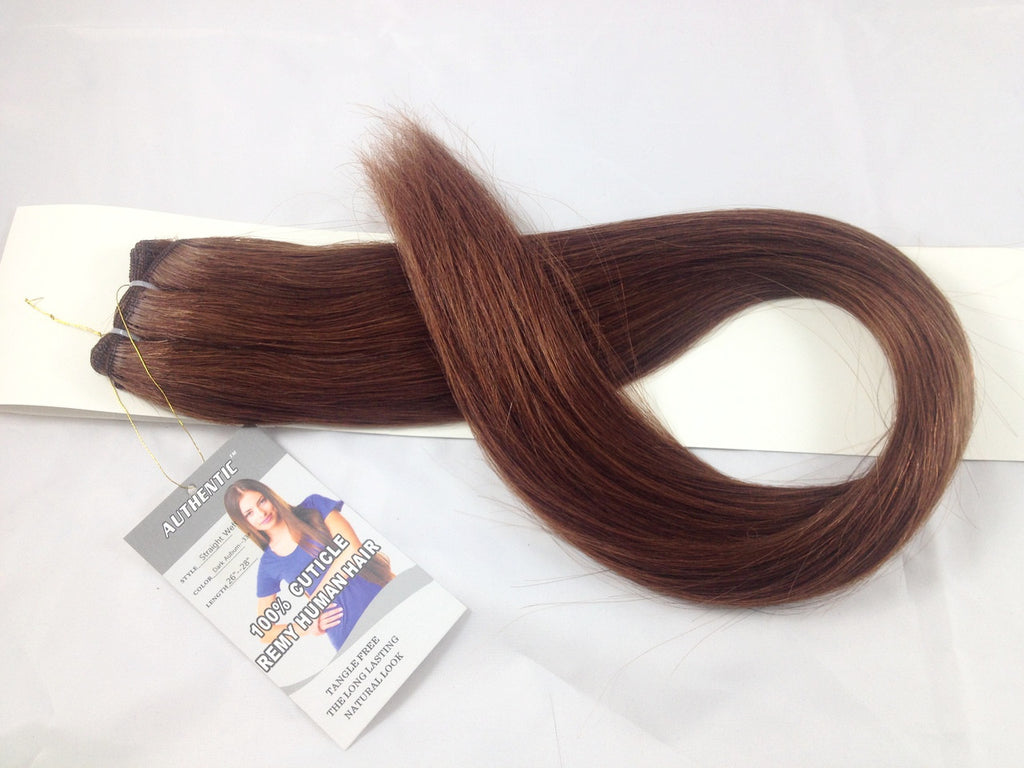 26"-28" Vibrant Red Straight Weft