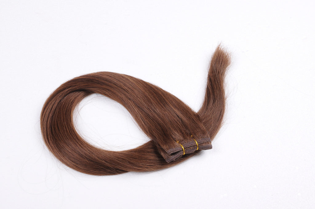 26"-28" Chestnut Brown Straight Weft