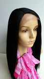 Synthetic lace front wig silky straight 