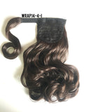 14" Long Wrap-on Clip in Wavy Ponytail Extensions (11 Colors)