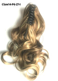 14" Long Claw-on Clip in Wavy Ponytail Extensions (11 Colors)