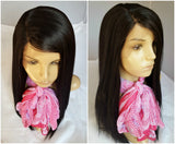 silky long lace wig