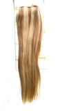 16" Chocolate Brown w/ Honey Blonde Highlights