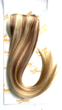 16" Chocolate Brown w/ Honey Blonde Highlights