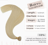 14"-24" Bleach Blonde Stick/Bead Hair Extensions
