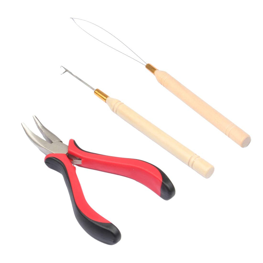 Micro Beads Pliers & Needle Hooks for Stick/Ring Hair Extensions