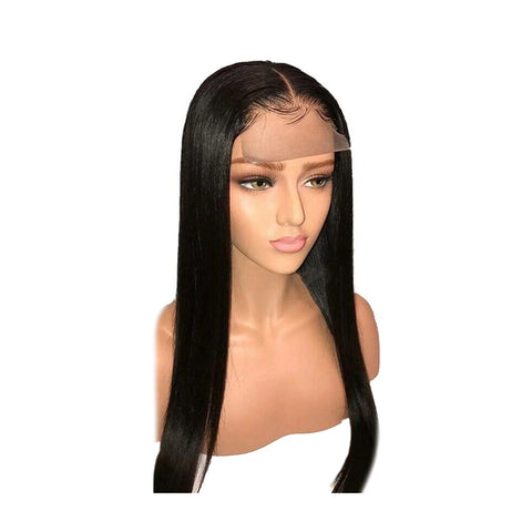 12" 16" 100% 5x5 Closure Wig Premium Virgin Human Hair Straight Natural Color (Lace 5" x 5")
