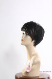 Short side wept wig with bang