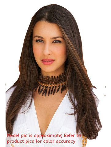 brunette with brown highlights hair extensions clip in human hair remy