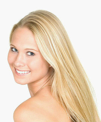 20" Ginger Blonde Highlights Hair Extensions Clip in