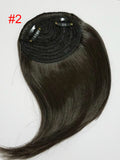 Dark brown clip on hair synthetic bang