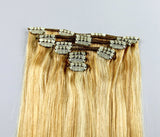 clip in ginger blonde highlights remy human hair extensions