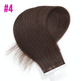 18” 20" Tape in Remy Human Hair Extensions Silky Straight (8 Colors Available)