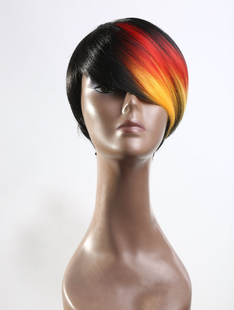 Short pixie cut wig cheap ombre synthetic