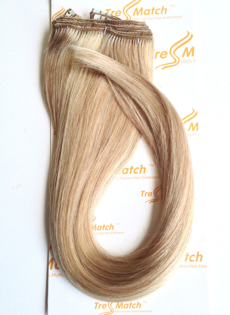 20" Vibrant Blonde Highlights Hair Extensions Clip in
