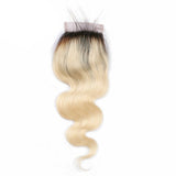Wavy Ombre Natural Color to Blonde Wefts Closures (T1B/613) 12"-20" in Length