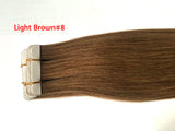 light brown tape in remy human hair extensions