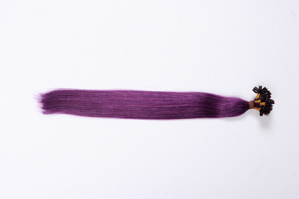  14"-16" Purple Keratin Fusion Hair Extensions