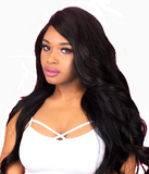 20" 100% Hand-Knotted Full Lace Remy Human Hair Wig (Natural Color, Wavy)