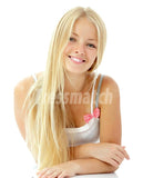 16-18 inch light blonde clip in hair extensions
