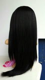 Layered lace front wig black