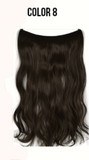 Brown halo invisible wire weft