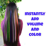 Colorful Clip in weft hair 