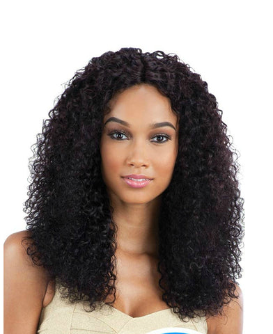 kinky curly wig darkest brown mid length