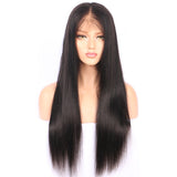 full lace human hair wig straight