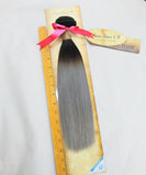 14", 16", 18" Black/Silver Grey Ombre Straight Hair Wefts(single or combo bundles)