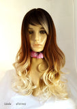 Fashion ombre blonde wig long