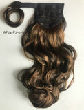 24" Long Wrap-on Clip in Wavy Ponytail Extensions (11 Colors)