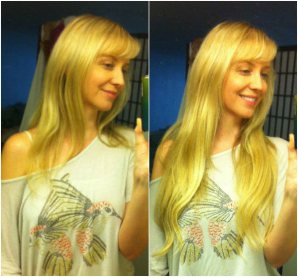 tressmatch human hair clip in extensions 20 " blonde